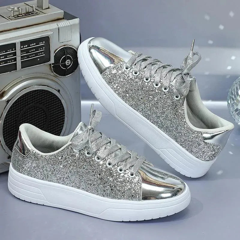 Mirla | Glittrande Sneakers Med Paljetter-Eva Jonsson