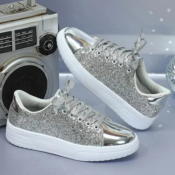 Mirla | Glittrande Sneakers Med Paljetter-Eva Jonsson