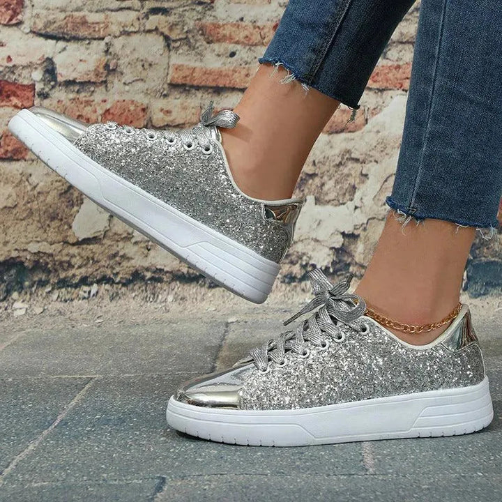 Mirla | Glittrande Sneakers Med Paljetter-Eva Jonsson