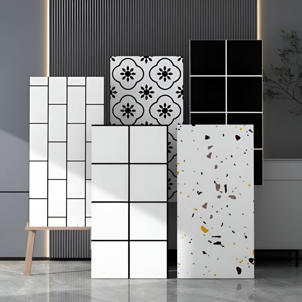 Mirla | GlossyLux PVC väggpaneler – Vattentäta & självhäftande för badrum & kök (30×60 cm)-Eva Jonsson