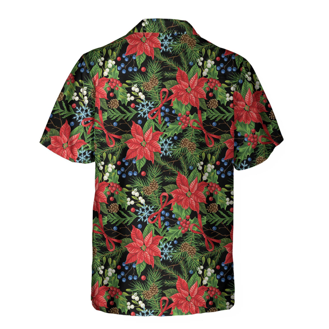 Mirla | God Jul Vinterväxter Hawaiian Shirt Blommig Jul Hawaiian Shirt-Eva Jonsson