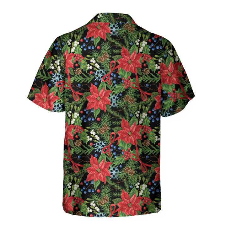 Mirla | God Jul Vinterväxter Hawaiian Shirt Blommig Jul Hawaiian Shirt-Eva Jonsson
