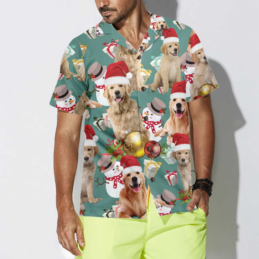 Mirla | Golden Retriever Jul Fira Hawaii-Shirt Golden Retriever Jul Dog Hawaii-Shirt Christmas Gift For Dog Lovers-Eva Jonsson