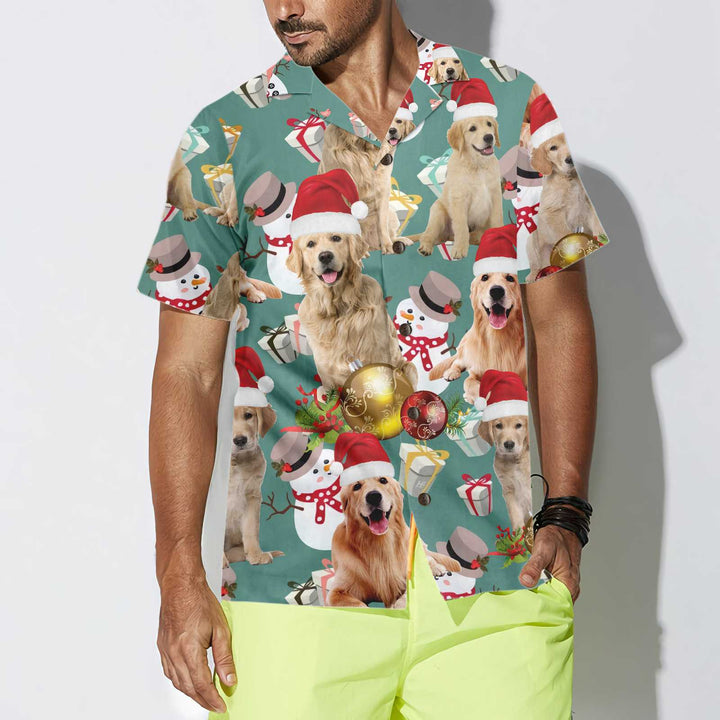 Mirla | Golden Retriever Jul Fira Hawaii-Shirt Golden Retriever Jul Dog Hawaii-Shirt Christmas Gift For Dog Lovers-Eva Jonsson