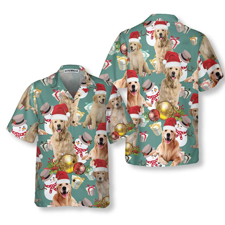Mirla | Golden Retriever Jul Fira Hawaii-Shirt Golden Retriever Jul Dog Hawaii-Shirt Christmas Gift For Dog Lovers-Eva Jonsson