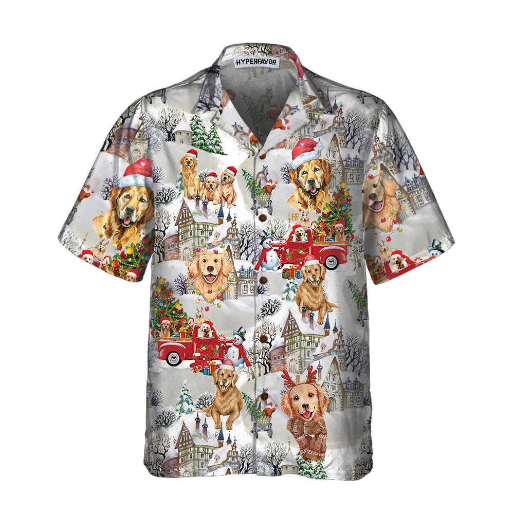 Mirla | Golden Retriever På Jul Hawaii Skjorta Golden Retriever Julskjorta Julklapp För Golden Retriever Älskare-Eva Jonsson