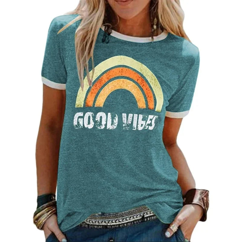 Mirla | Good Vibes T-Shirt-Eva Jonsson