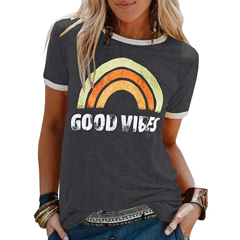 Mirla | Good Vibes T-Shirt-Eva Jonsson