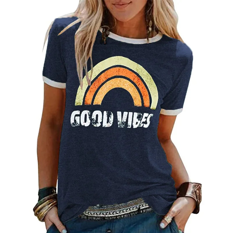 Mirla | Good Vibes T-Shirt-Eva Jonsson