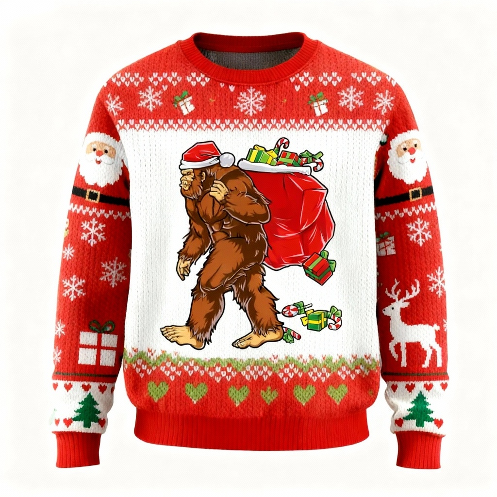Mirla | Gorilla-Mönster Ful Tröja - Unisex Julfest-Essentials-Eva Jonsson