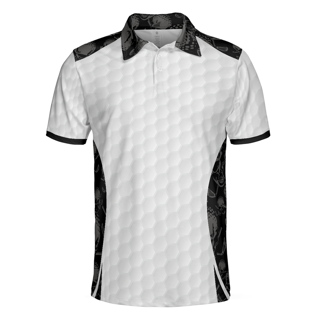 Mirla | Grip It Rip It Sip It Golf Vit Polo T-Shirt med Dödskallemönster För Julen Skämmande Presentidé För Golfare-Eva Jonsson