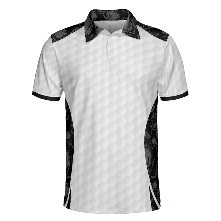 Mirla | Grip It Rip It Sip It Golf Vit Polo T-Shirt med Dödskallemönster För Julen Skämmande Presentidé För Golfare-Eva Jonsson