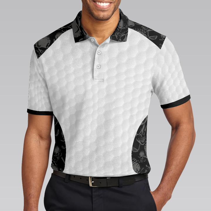 Mirla | Grip It Rip It Sip It Golf Vit Polo T-Shirt med Dödskallemönster För Julen Skämmande Presentidé För Golfare-Eva Jonsson