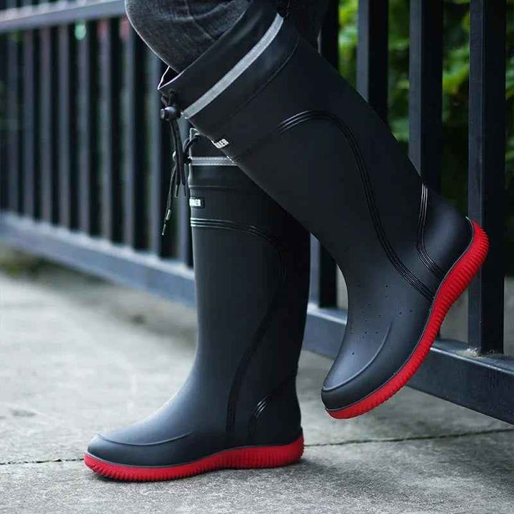 Mirla | Gummiregnhalboots - Rutschfritt Design för Kvinnors Komfort-Eva Jonsson