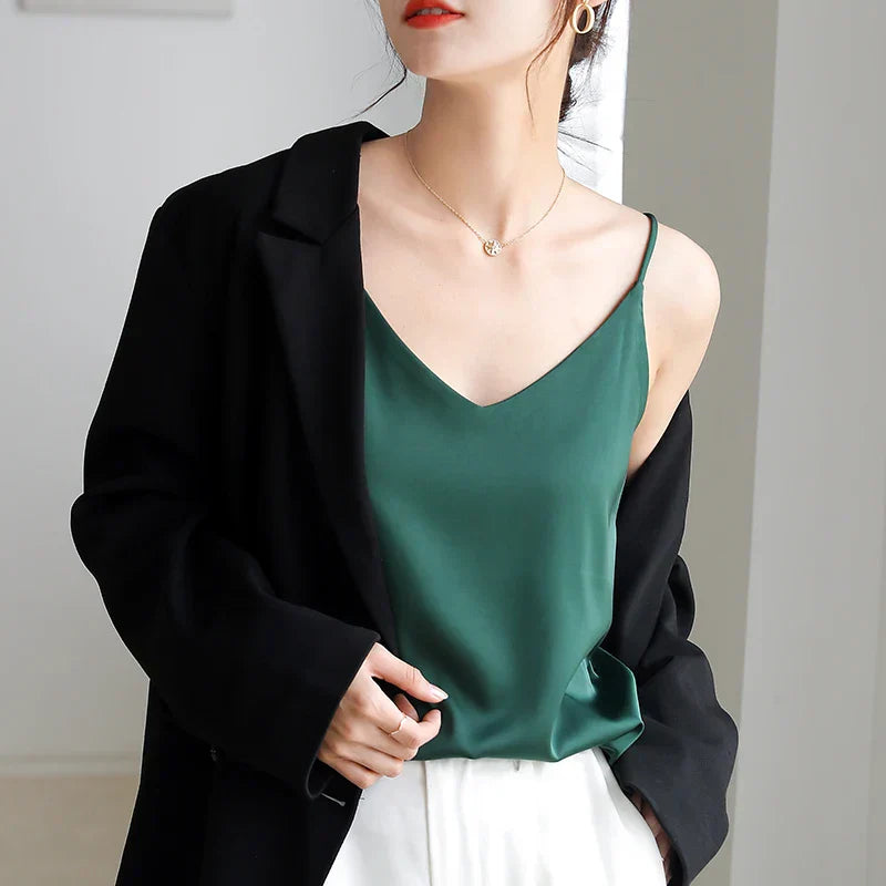 Mirla | Hals Satin Crop Top Dam-Eva Jonsson