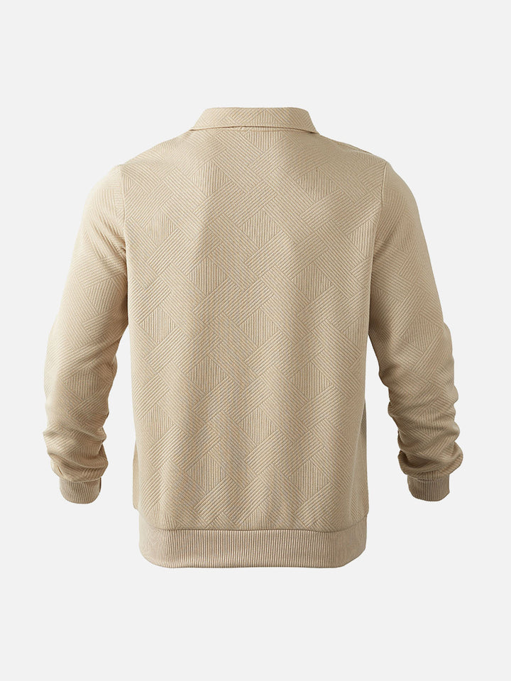 Mirla | Halv-Zip Tröja med Strukturmönster - Smart-Casual Stil för Vardag och Kontor-Eva Jonsson
