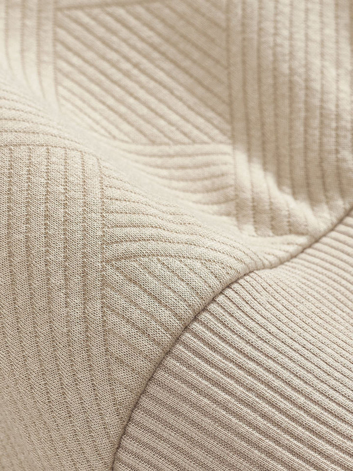 Mirla | Halv-Zip Tröja med Strukturmönster - Smart-Casual Stil för Vardag och Kontor-Eva Jonsson
