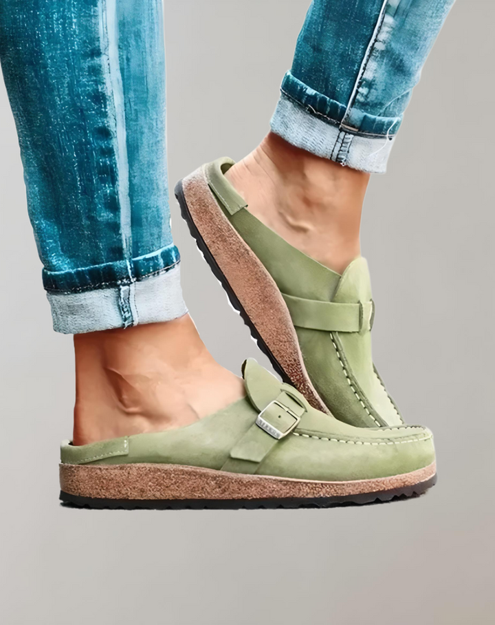 Mirla | Halvloafers stil med spänne för fritidsklädesskor-Eva Jonsson