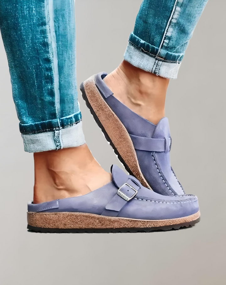Mirla | Halvloafers stil med spänne för fritidsklädesskor-Eva Jonsson