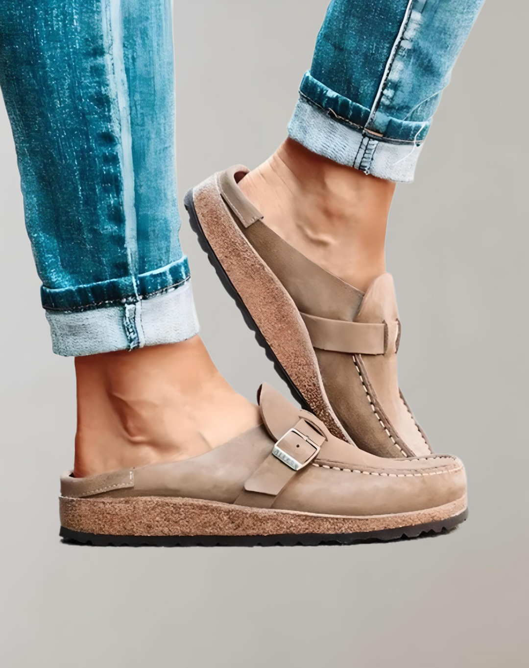 Mirla | Halvloafers stil med spänne för fritidsklädesskor-Eva Jonsson