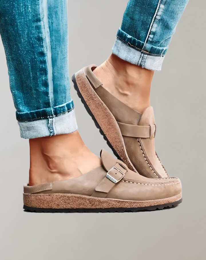 Mirla | Halvloafers stil med spänne för fritidsklädesskor-Eva Jonsson