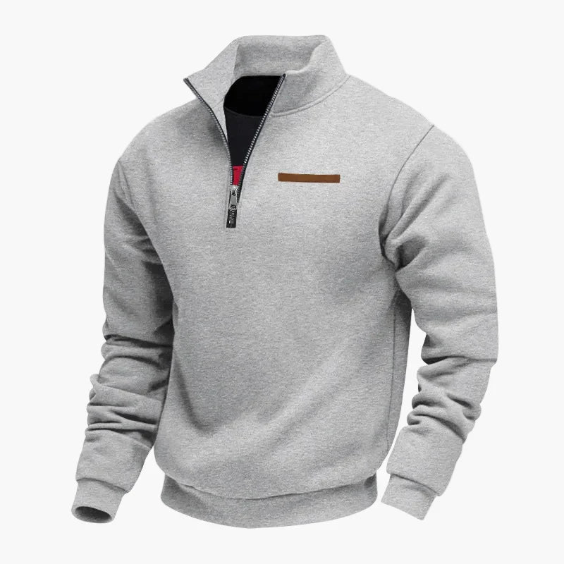 Mirla | Halvzip Sweatshirt Fritidströja med Ståkrage - Perfekt för Resor och Vardag-Eva Jonsson