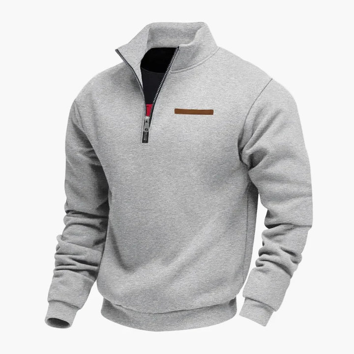 Mirla | Halvzip Sweatshirt Fritidströja med Ståkrage - Perfekt för Resor och Vardag-Eva Jonsson