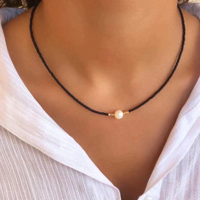 Mirla | Handgjord Premium-halsband med sötvattenspärlor-Eva Jonsson