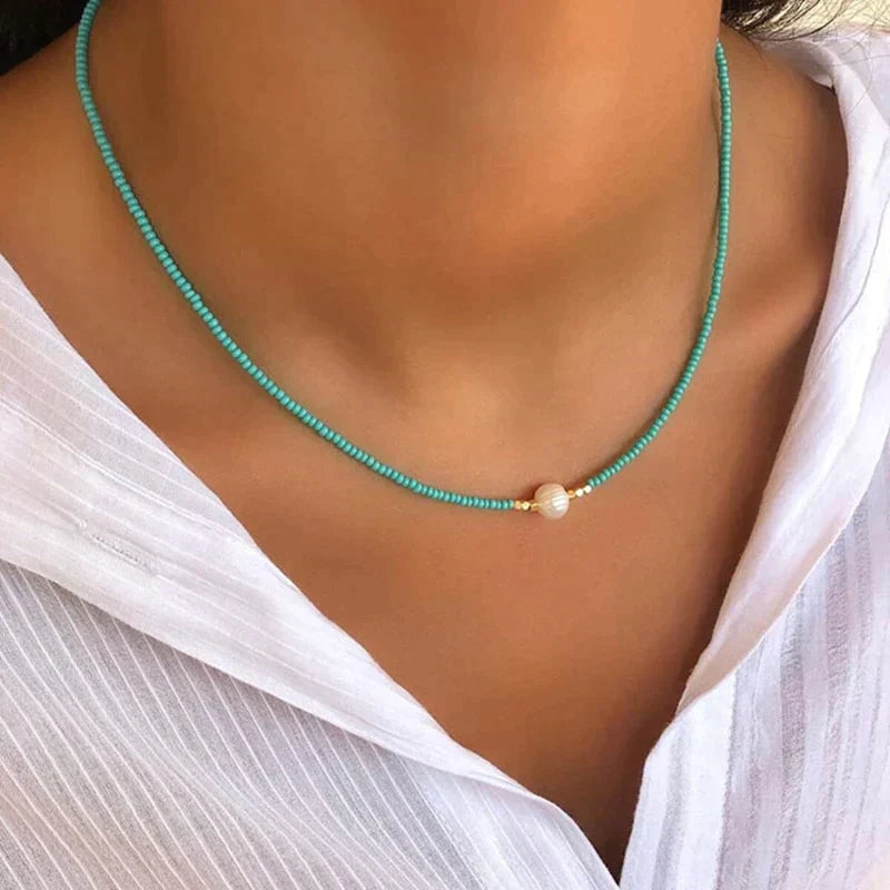 Mirla | Handgjord Premium-halsband med sötvattenspärlor-Eva Jonsson