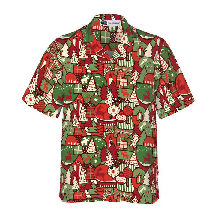 Mirla | Hawaii-Shirts Julklapp Mönster-Shirt Kortärmad Julskjorta Presentidé För Män och Kvinnor-Eva Jonsson