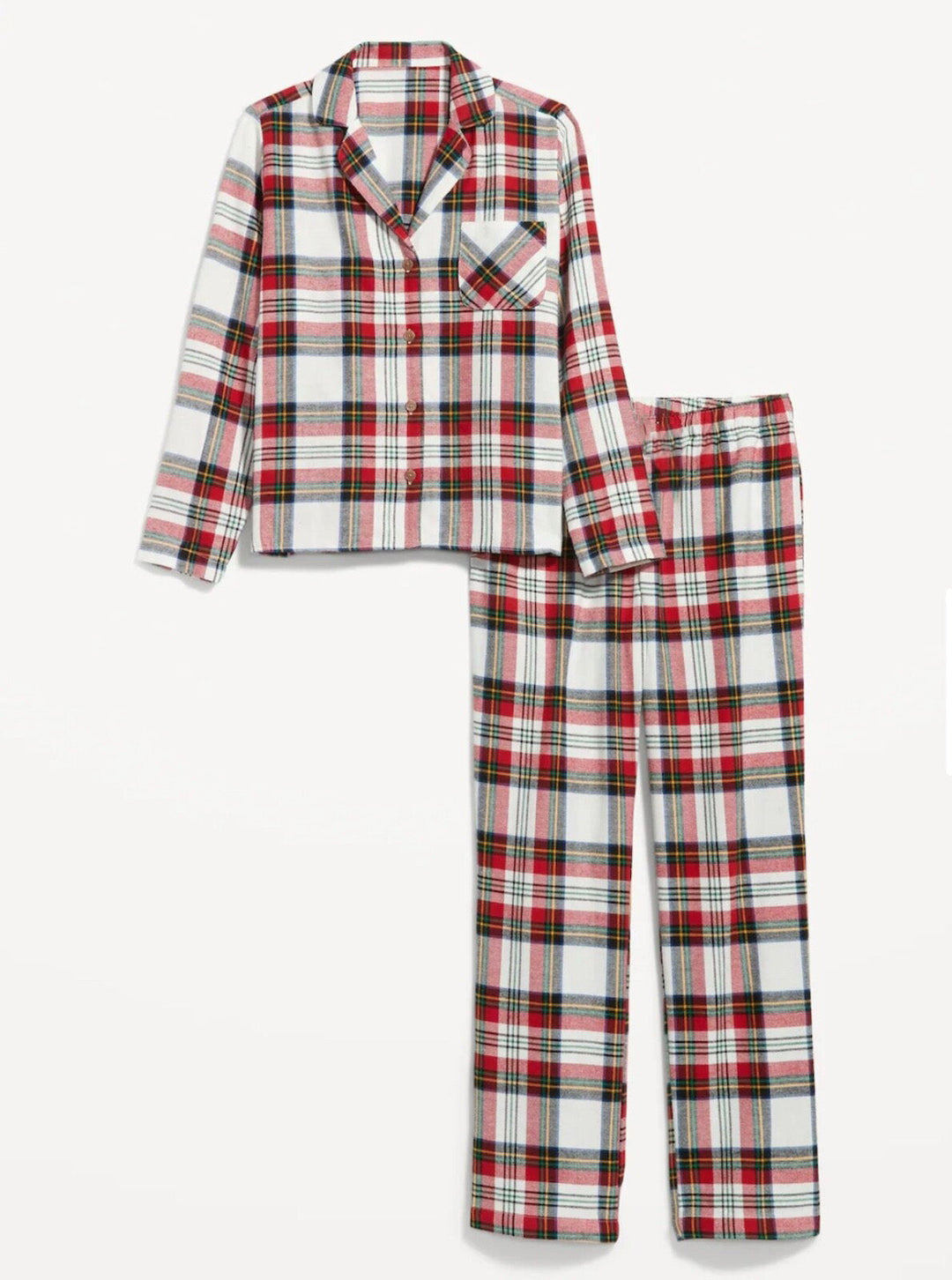 Mirla | Helgpar Röd Rutigt Knapp-Fram Jul Pyjamas Set-Eva Jonsson