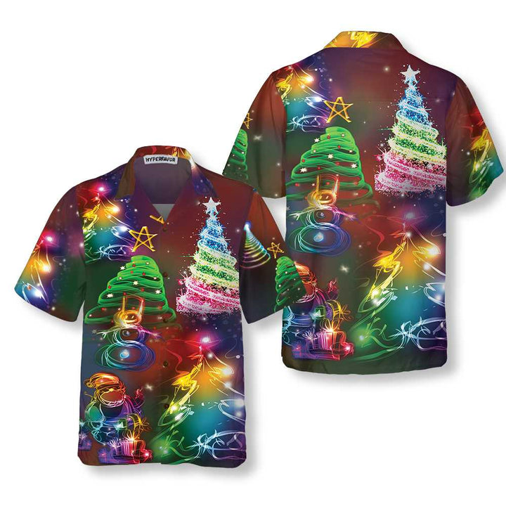Mirla | Helle Nacht God Jul Hawaiian-Shirt 3D Färgglad Julgran Shirt Bästa Present För Julen-Eva Jonsson