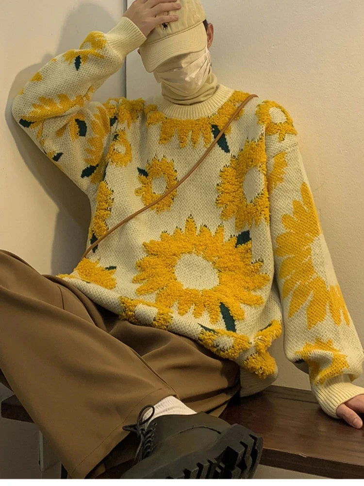 Mirla | Herr-Baggy-Tröja för vår och höst i japansk retrostil-Eva Jonsson