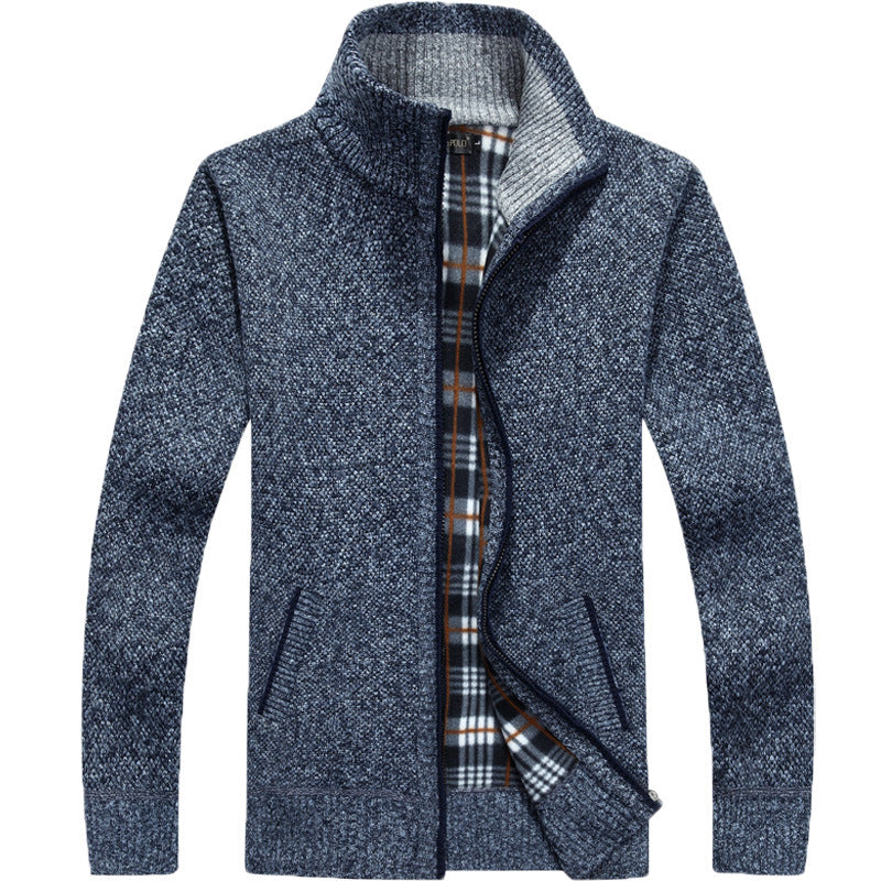 Mirla | Herr Full-Zip Stickad Tröja-Eva Jonsson