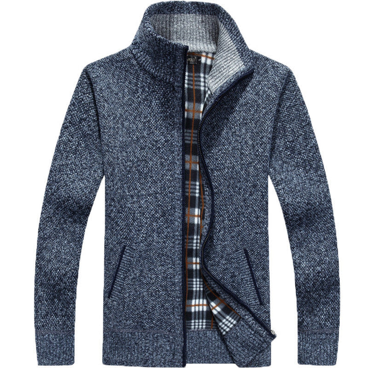 Mirla | Herr Full-Zip Stickad Tröja-Eva Jonsson