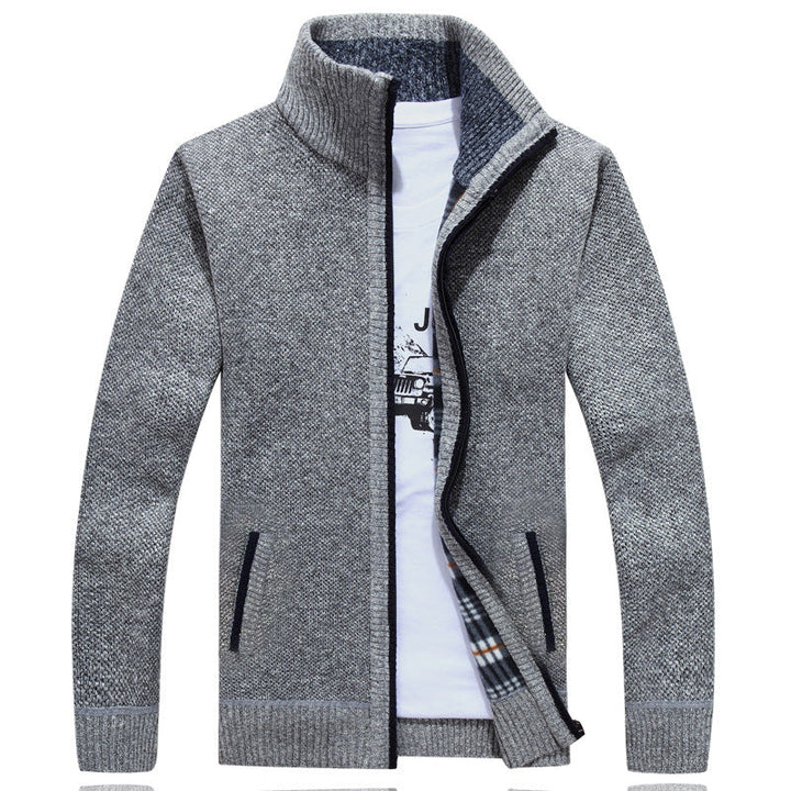 Mirla | Herr Full-Zip Stickad Tröja-Eva Jonsson