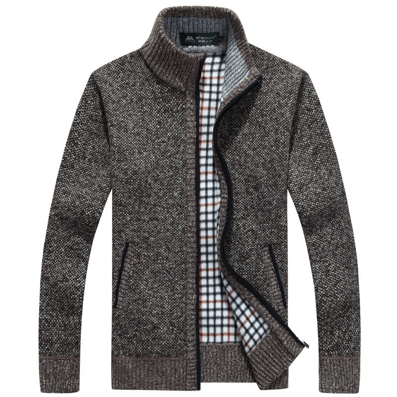 Mirla | Herr Full-Zip Stickad Tröja-Eva Jonsson