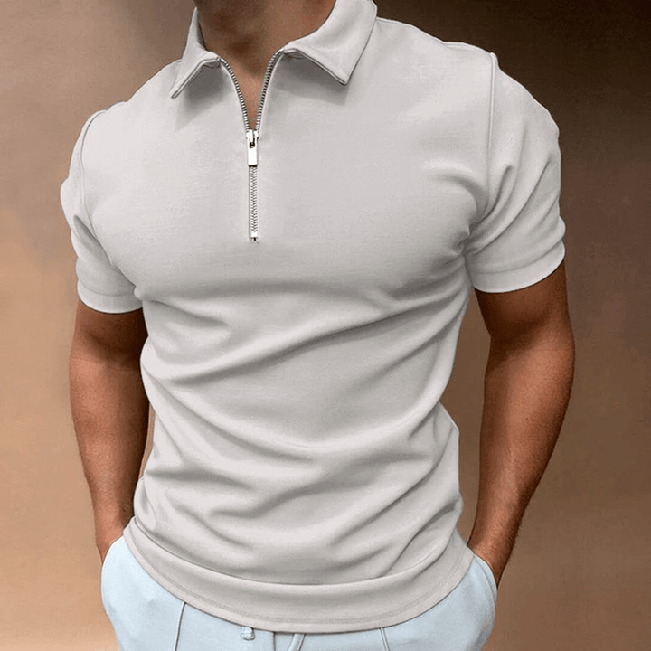 Mirla | Herr Polo Skjorta Polo med dragkedja och krage Klassisk design & Elegant-Eva Jonsson