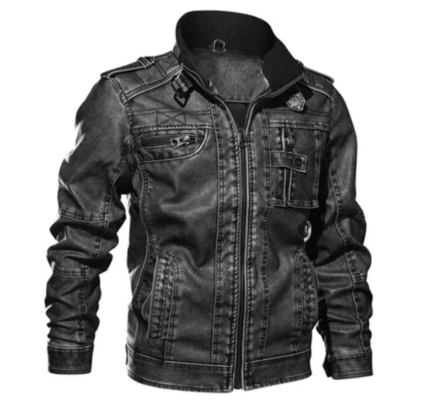 Mirla | Herr Slim-Fit Bikerjacka-Eva Jonsson