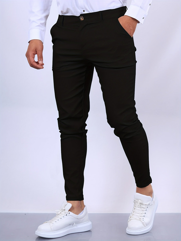 Mirla | Herr Slim Fit Fritidsbyxor Moderiktiga-Eva Jonsson