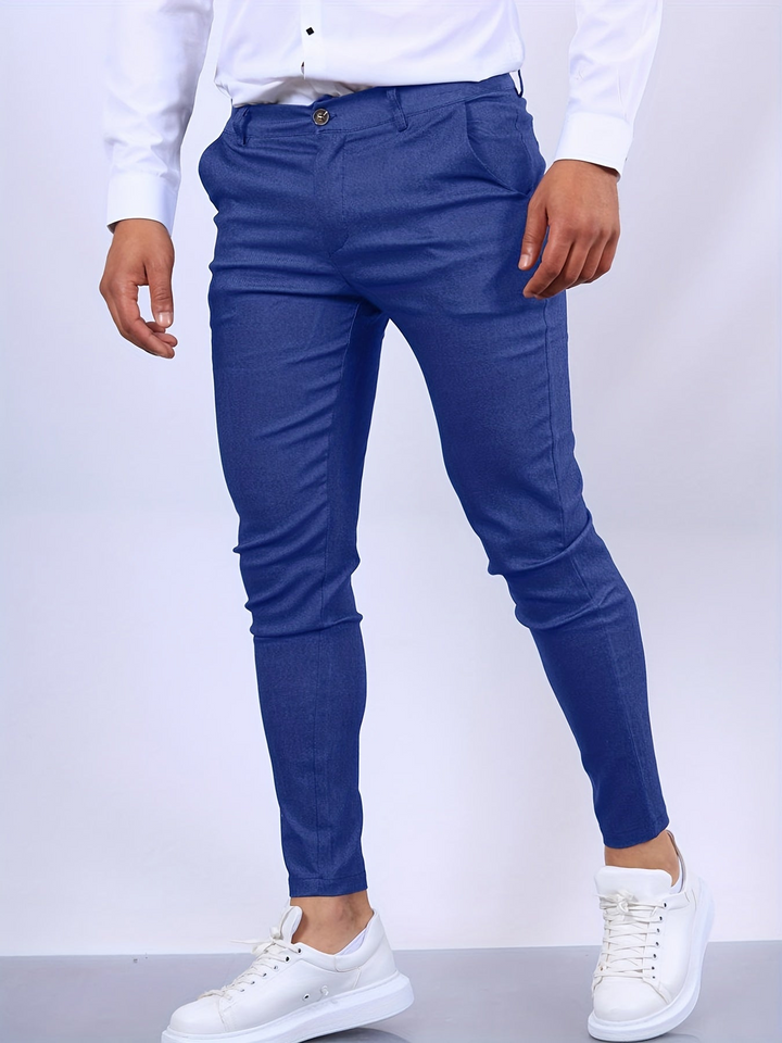 Mirla | Herr Slim Fit Fritidsbyxor Moderiktiga-Eva Jonsson
