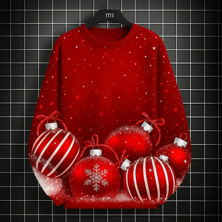Mirla | Herr Sweatshirt - Bekväm Stickad & med Unik 3D Jultryck-Eva Jonsson