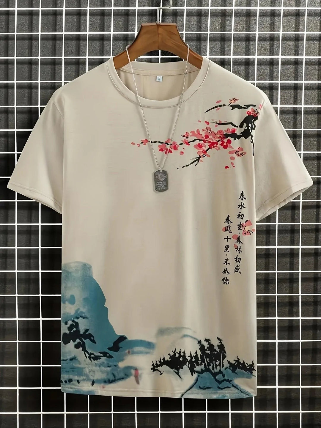 Mirla | Herr T-shirt Blommor och Vågdesign-Eva Jonsson