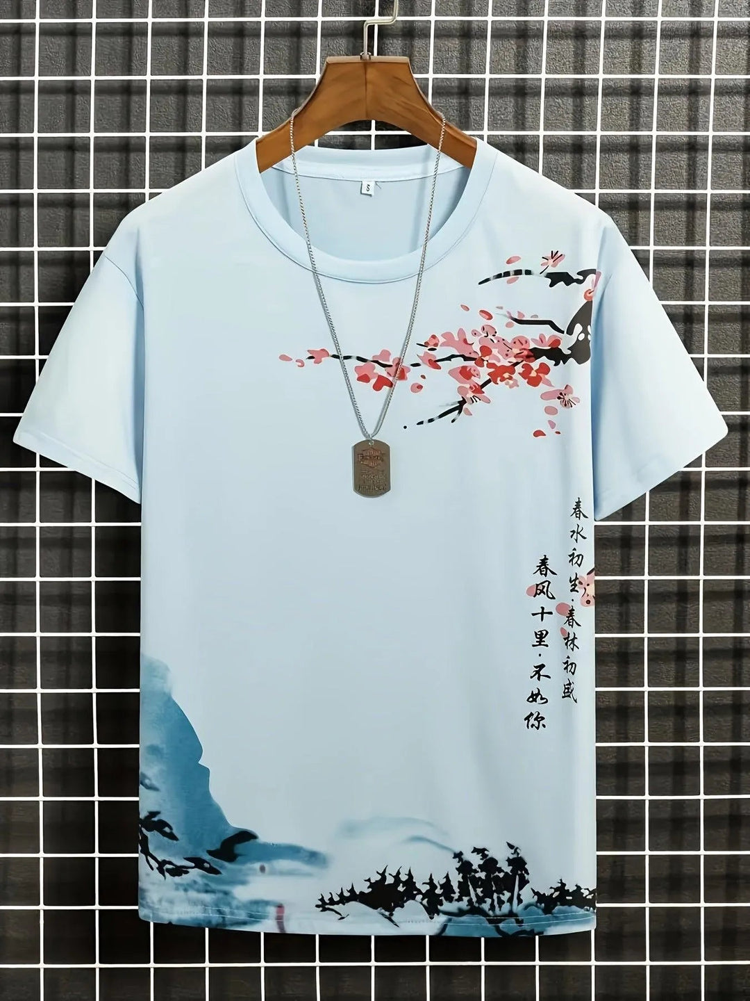 Mirla | Herr T-shirt Blommor och Vågdesign-Eva Jonsson