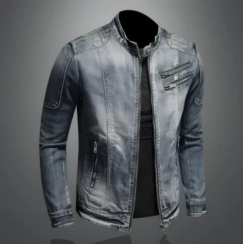Mirla | Herrar Dragkedja Denim Jacka-Eva Jonsson