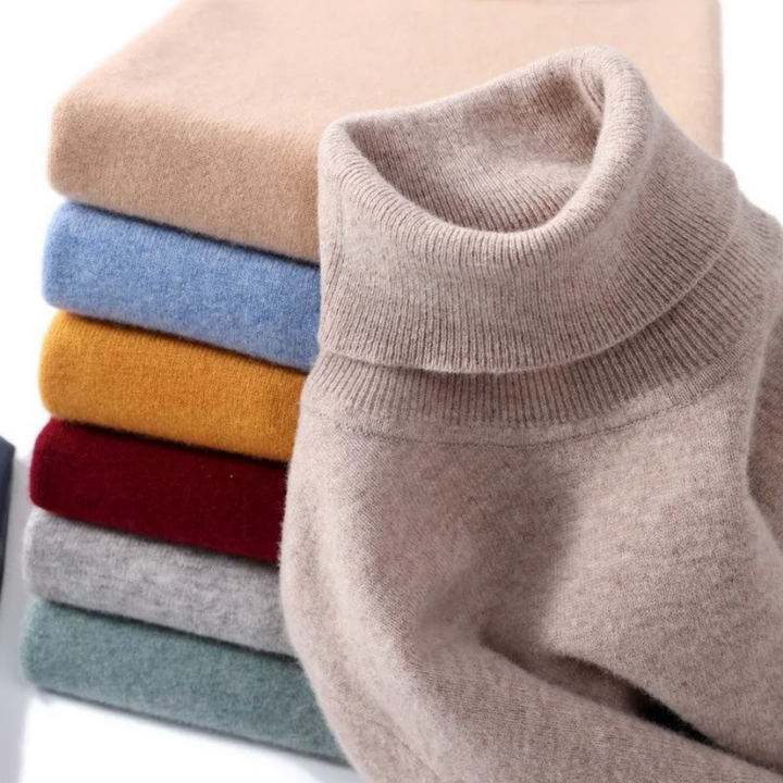 Mirla | Herrar Ullenpullover med Rullkrage och Slankt Design-Eva Jonsson