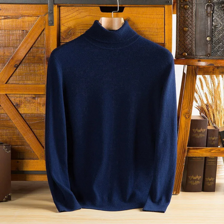 Mirla | Herrar Ullenpullover med Rullkrage och Slankt Design-Eva Jonsson