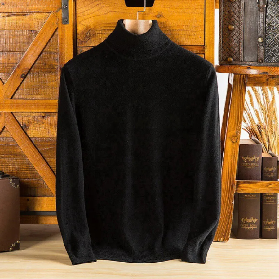 Mirla | Herrar Ullenpullover med Rullkrage och Slankt Design-Eva Jonsson