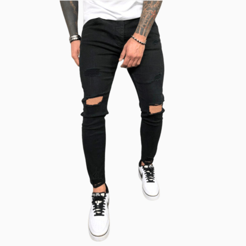 Mirla | Herrbyxa Trendy Skinny Jeans med revor Bekväm & Stretch-Eva Jonsson