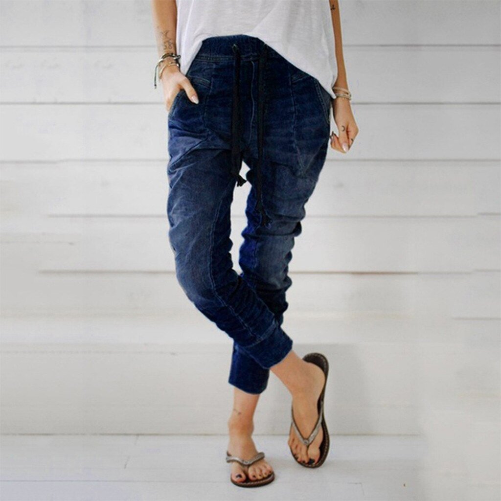Mirla | Hög Midja Jeans Löst Denim-Eva Jonsson